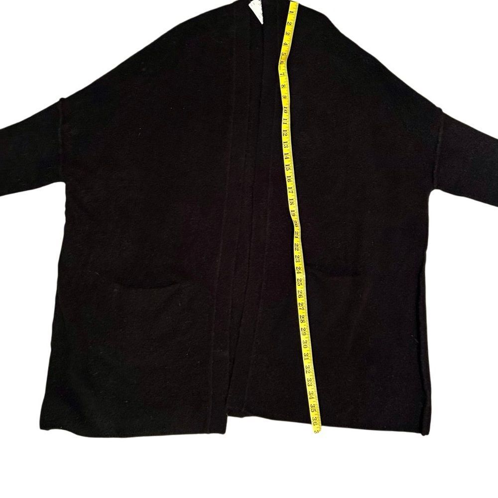ATM Anthony Thomas Mellilo Black Long open Chunky cardigan pockets L Minimalist - Picture 13 of 13